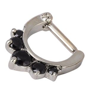 Black CZ Daith Piercing